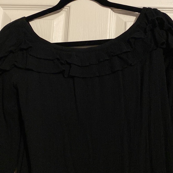 She + sky off the shoulder black dress. Size small. - Picture 2 of 6